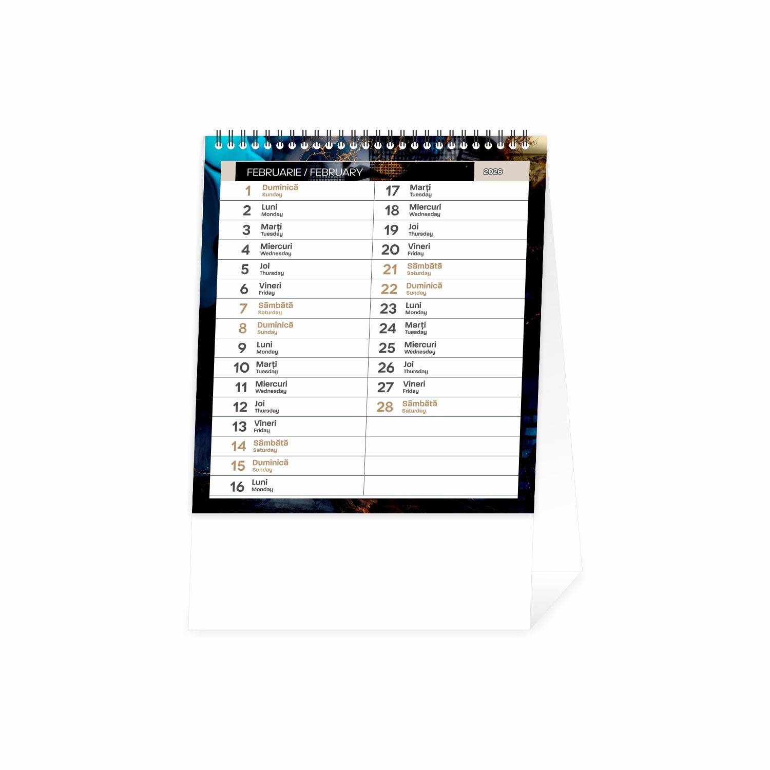 Calendar de birou colectia INDESIGN - 2026