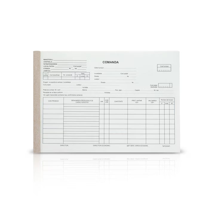 Comanda autocopiativa 2 exemplare