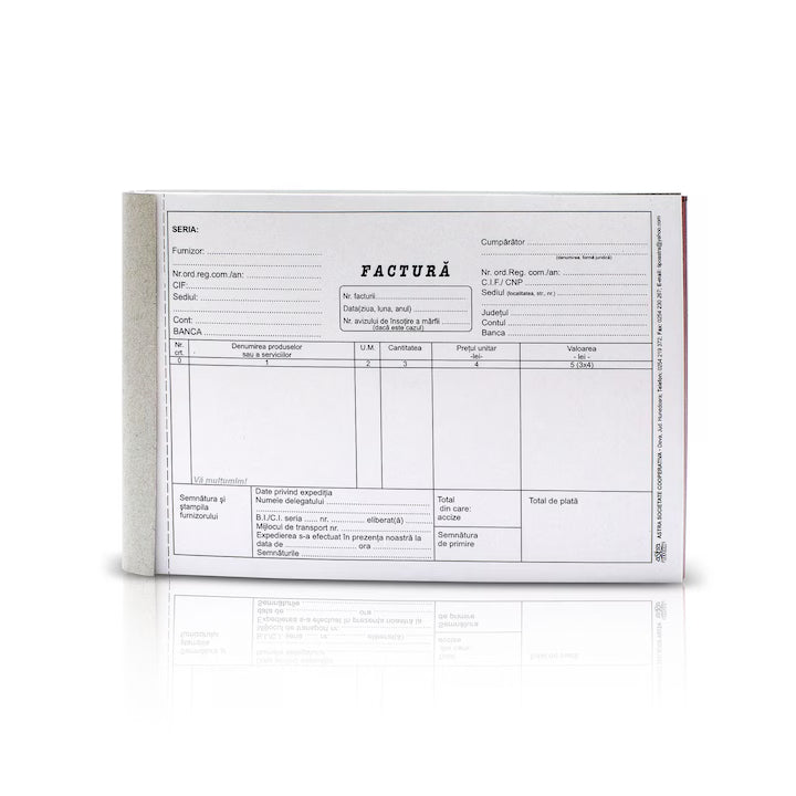 Factura fara TVA A5