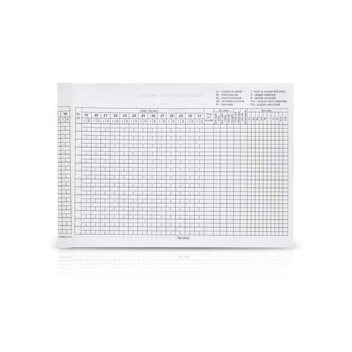 Foaie colectiva de prezenta