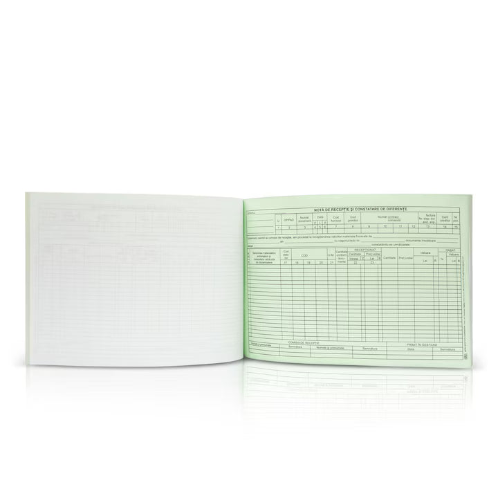 Nota de receptie fara TVA autocopiativ