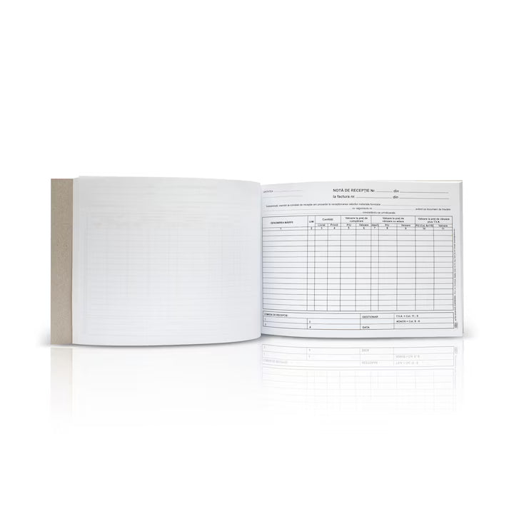 Nota de receptie la factura autocopiativ