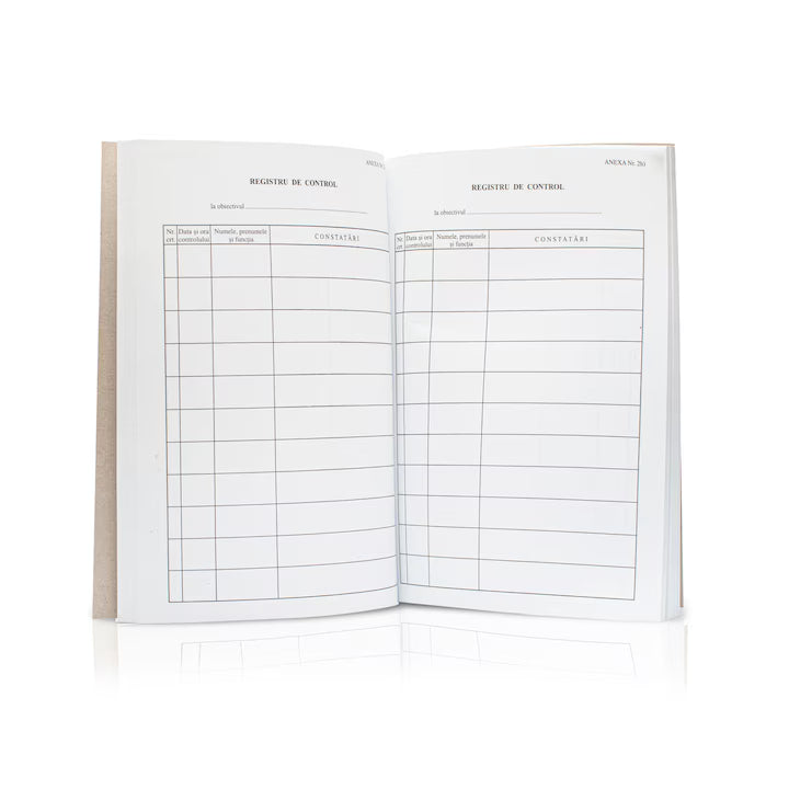 Registru de control la obiectiv